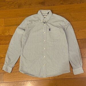 Barbour Men's Pinstripe Shirt - Grey and White
